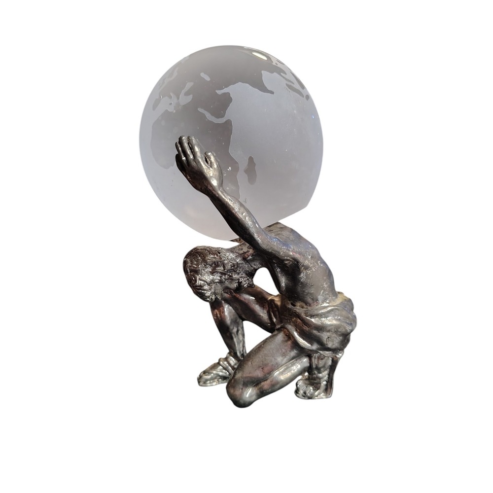 Vintage Atlas sculpture Paperweight Rare